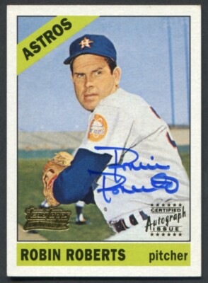2001 Topps - Team Topps Legends ROBIN ROBERTS Houston Astros AUTOGRAMM Auto