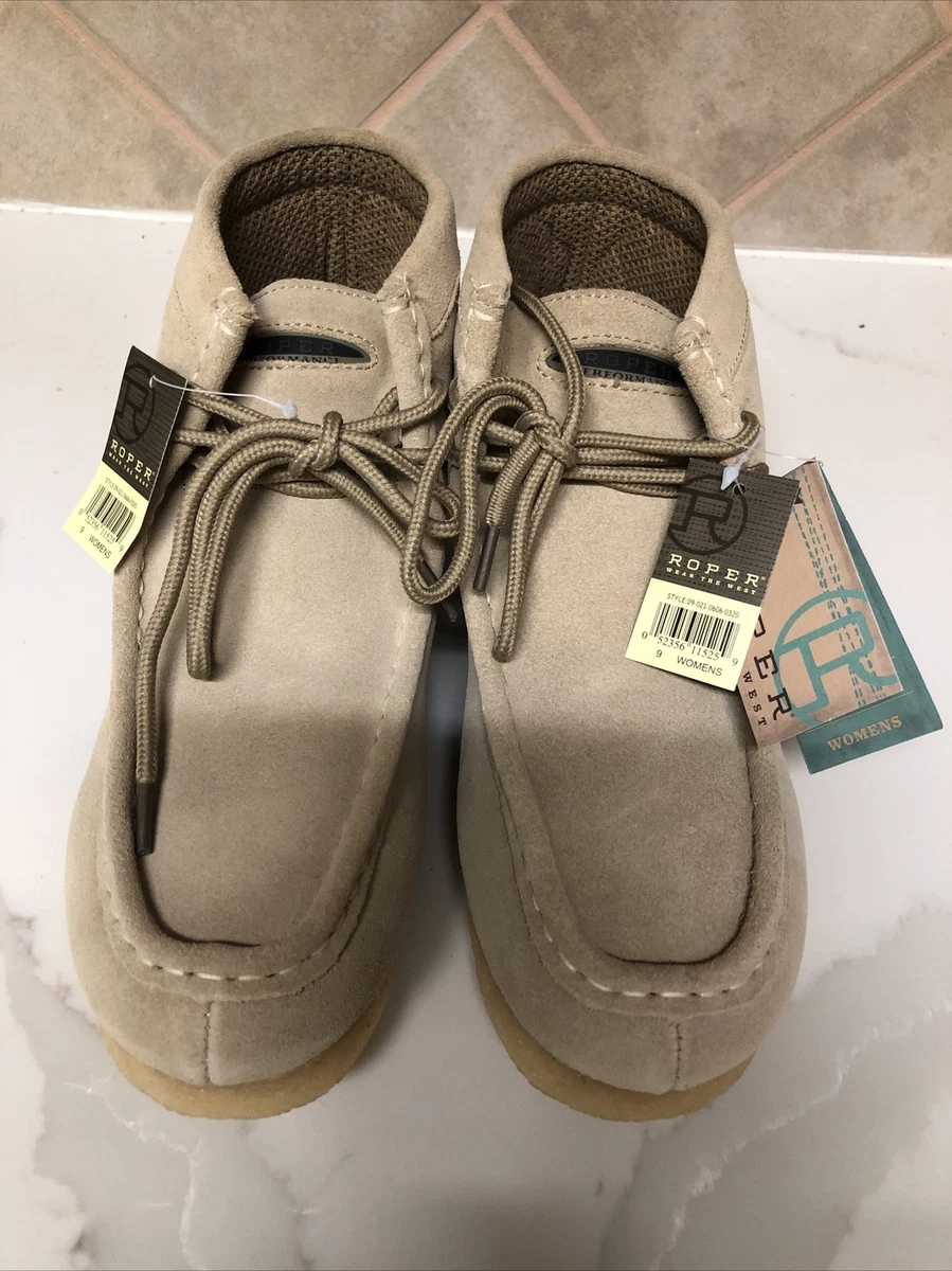 Roper Gum Sticker Chukka Women s Size 9 Beige Casual Boots 09 021