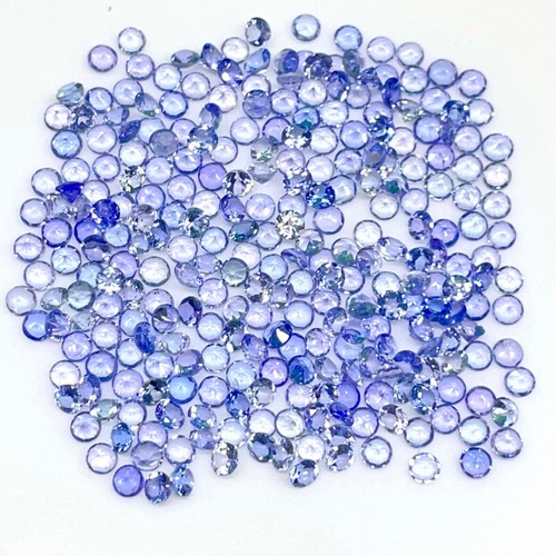 6 einzelne echte natürli. light purple round facet Tansanit ca2,1 mm eyeclean b - Bild 4 von 6