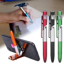 4in1 Touch Screen Pen Stylus LED Flashlight Phone Holder for Phone Tablet PC