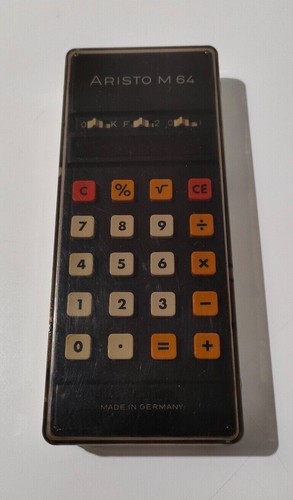 Calculatrice Vintage Aristo M64 Années 70 - Afficheur LED Rouge, Fonctionnelle