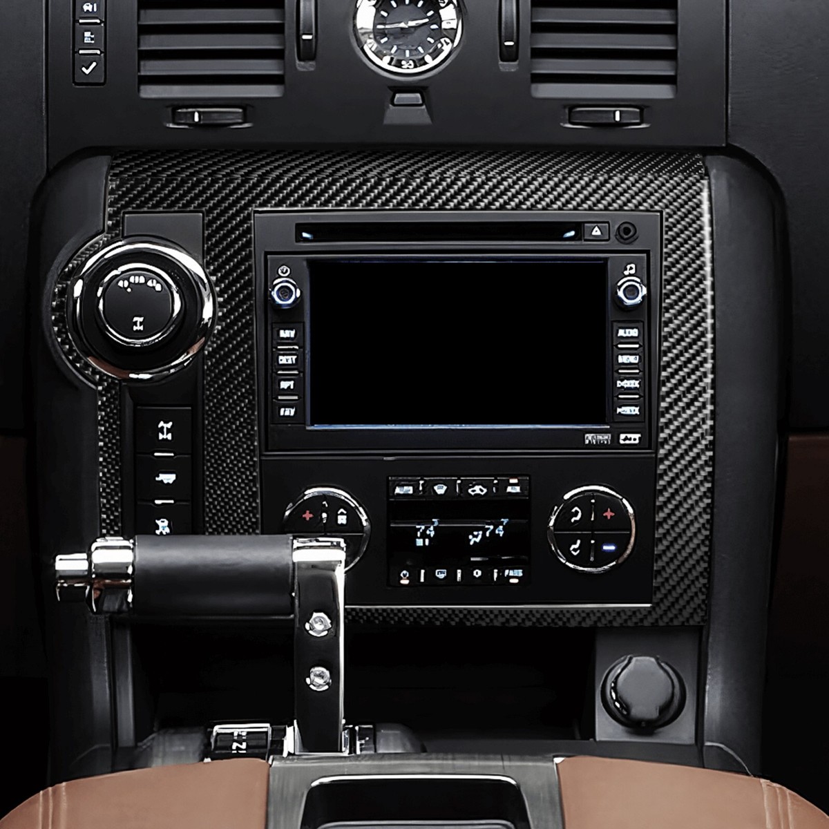 ハマーh2 HUMMER H2 内装パネル8点 For Hummer H2 2008-09 Real Carbon Fiber Interior Center Dashboard