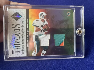 2003 Donruss Player Threads Dan Marino Tri Color Game Worn Memorabilia! # 03/10