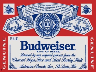 Budweiser, King of Beers of St. Louis NEW METAL SIGN: 9x12'' & Free Shipping