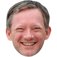 Douglas Henshall Smile Celebrity Mask, Flat Card Face, Fancy Dress Mask