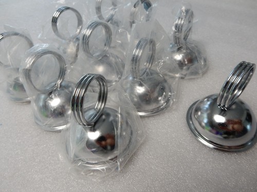 2” Stainless Steel Ring Card Sign Menu Holders (Set of 10) | NEW in Bags - Picture 5 of 6