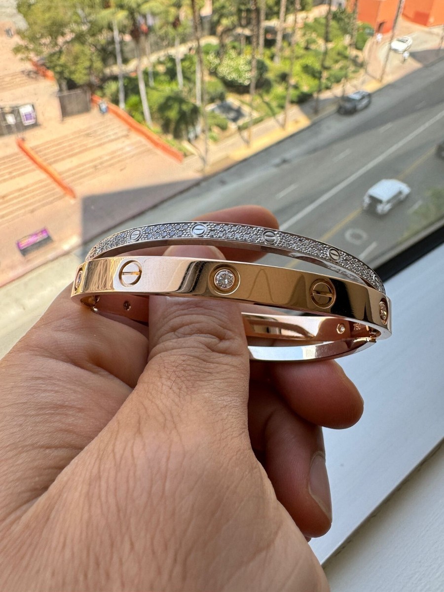 Love Cartier Wrist Bands CARTIER DOUBLE LOVE BRACELET DIA PAVE - Main Image