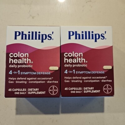 Phillips Daily Probiotic Supplement Colon 45 X2 Exp 2027+