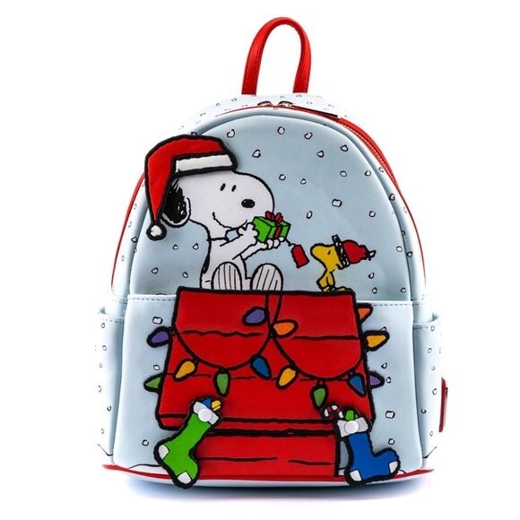 Loungefly Peanuts Snoopy and Woodstock Glow in the Dark Mini Backpack