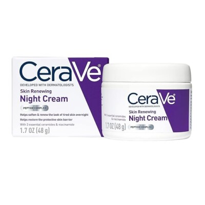 CeraVe Night Cream for Face-1.7 Ounce-Skin Renewing Night Cream 