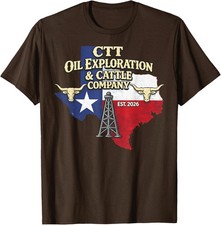 Design CTT Oil Exploration  Cattle Company Texas Unisex T-Shirt