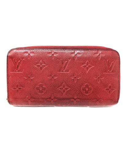 LOUIS VUITTON                    Monogram Empreinte Zippy Wallet Red M63691