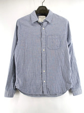 Abercrombie Fitch Shirt Mens Large Blue Stripe Button Up Muscle Fit