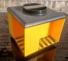 Kassettenbox / Kassetten MC Karussell "Scona Variant" DDR, gelb/schwarz (2)