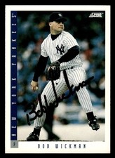 1993 Score Baseball #291 Bob Wickman Signed Autograph (no COA)