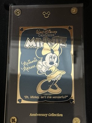 Disney Mickey & Minnie Mouse 24K Gold Card Set Limited Edition