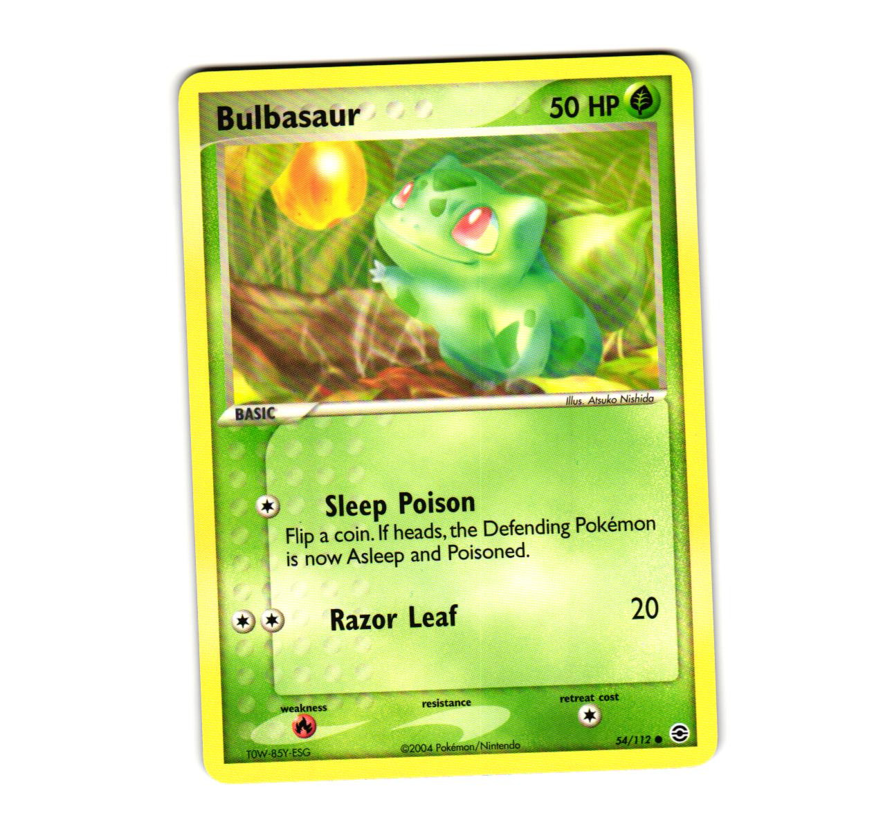 Pokemon Bulbasaur 54/112 FireRed & LeafGreen Common NM