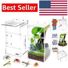 Secure  Shatter-Resistant Acrylic Terrarium for Tarantulas  Mantis - 3x3x6