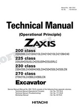 HITACHI ZX230 ZX270 Excavator Service manual Operat Principle TO178-E-04