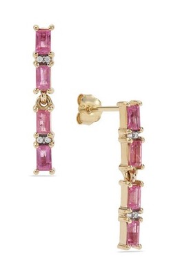 Gemporia Gardenia Ohrhänger 9K 375 Gold Montepuez Jedi rosa Saphir Ohrhänger