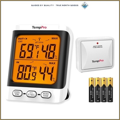 Digital Outdoor Thermometer Waterproof with Cold-Resistant Sensor and Display