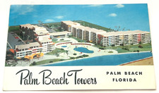 1957 Palm Beach Towers Apartments A1A Town of Palm Beach Florida Postcard