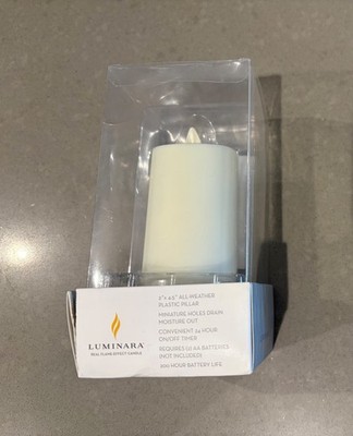 As-is Luminara Flameless Cordless Indoor LED Candle 2'' x 4.5 - Ivory