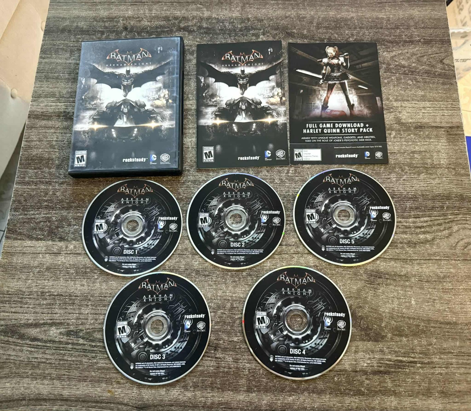 Batman Arkham Knight PC Computer Game CIB 5 Discs