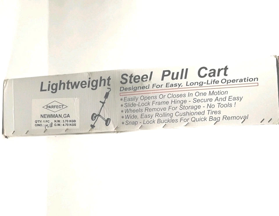 NIB Parfect Golf Bag Cart Two Wheel Push/Pull Lightweight Collapsible  - Image 4 of 4