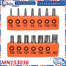 14X Torx Hex Bit Set S2 Steel Security Tamper Proof Torx Star Resistant T5-T40