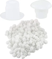 Screw Caps Cover 100PCS 5Mm(3/16Inch) Flush Type White Plastic Panel Hole Plugs 