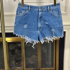Lee High Rise Cutoff Shorts 14 Distressed Vintage Denim 29.5 Waist