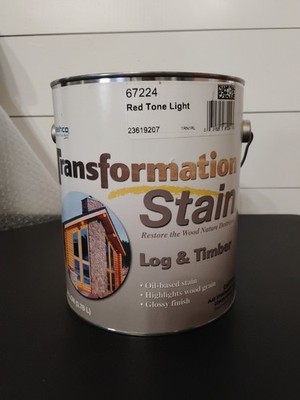 Transformation Oil Based Wood Stain Log Timber Sashco 1 Gallon Red Tone Light