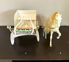 Vintage 1991 Mattel Cinderella carriage with Horse Used, no box, see pictures.