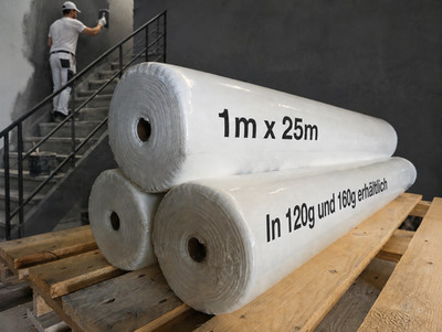 Selbstklebendes Abdeckvlies / Treppenvlies in 120g / 160g / 25m² (1m x 25m)
