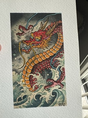 Timothy Hoyer RedDragon Original 4''x6'' Small Painting