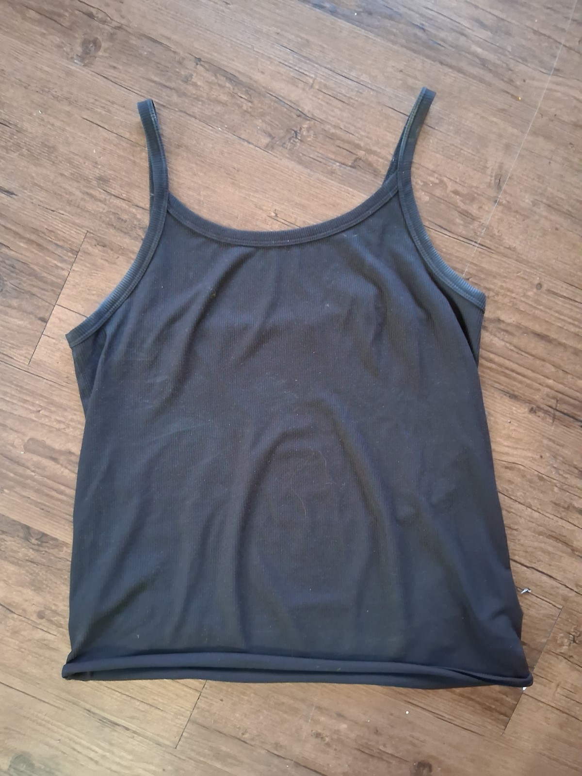 No Boundaries Juniors size Large Black Rib Cami Layering Tank Top