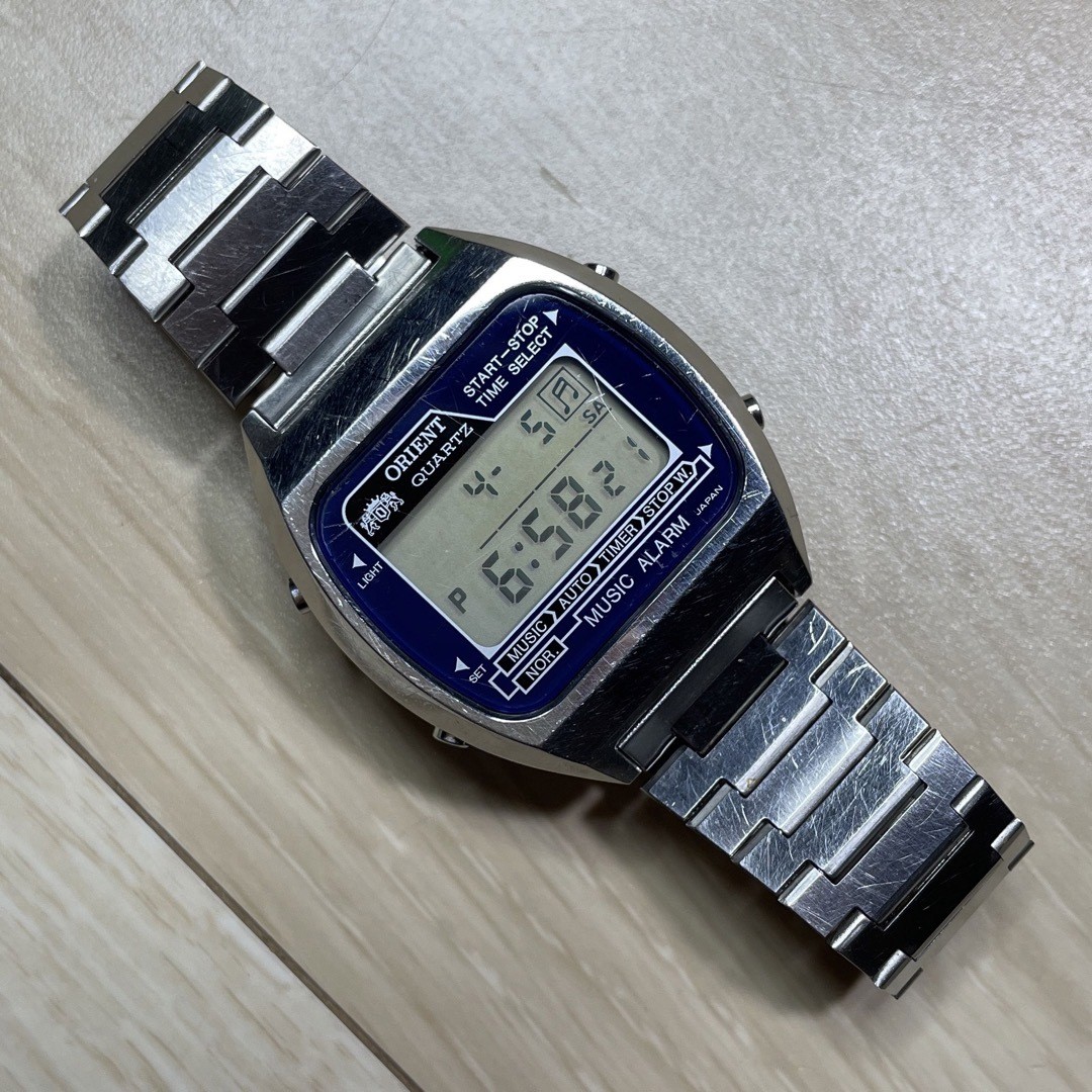 Orient Music Alarm Digital Watch Vintage 20cm7.87in Blue Dial