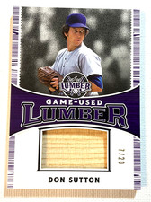 Don Sutton 2024 Leaf Lumber Game Used Bat 7/20 Los Angeles Dodgers GUL-25