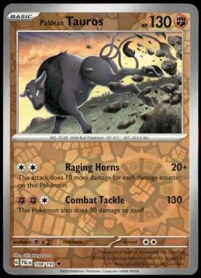 Paldean Tauros 108/193 SV02: Paldea Evolved Reverse Holofoil MP Pokemon