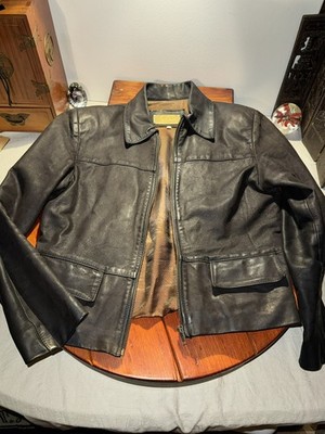  GAB Vera Pelle Vintage Italian Dark Brown Leather Jacket -Med Women s, Firenze 