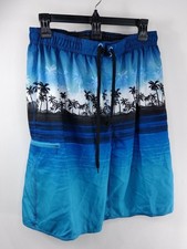 NWT Burnside Swimwear Mens Board Shorts Med Color Blue Quick Dry UV Protection