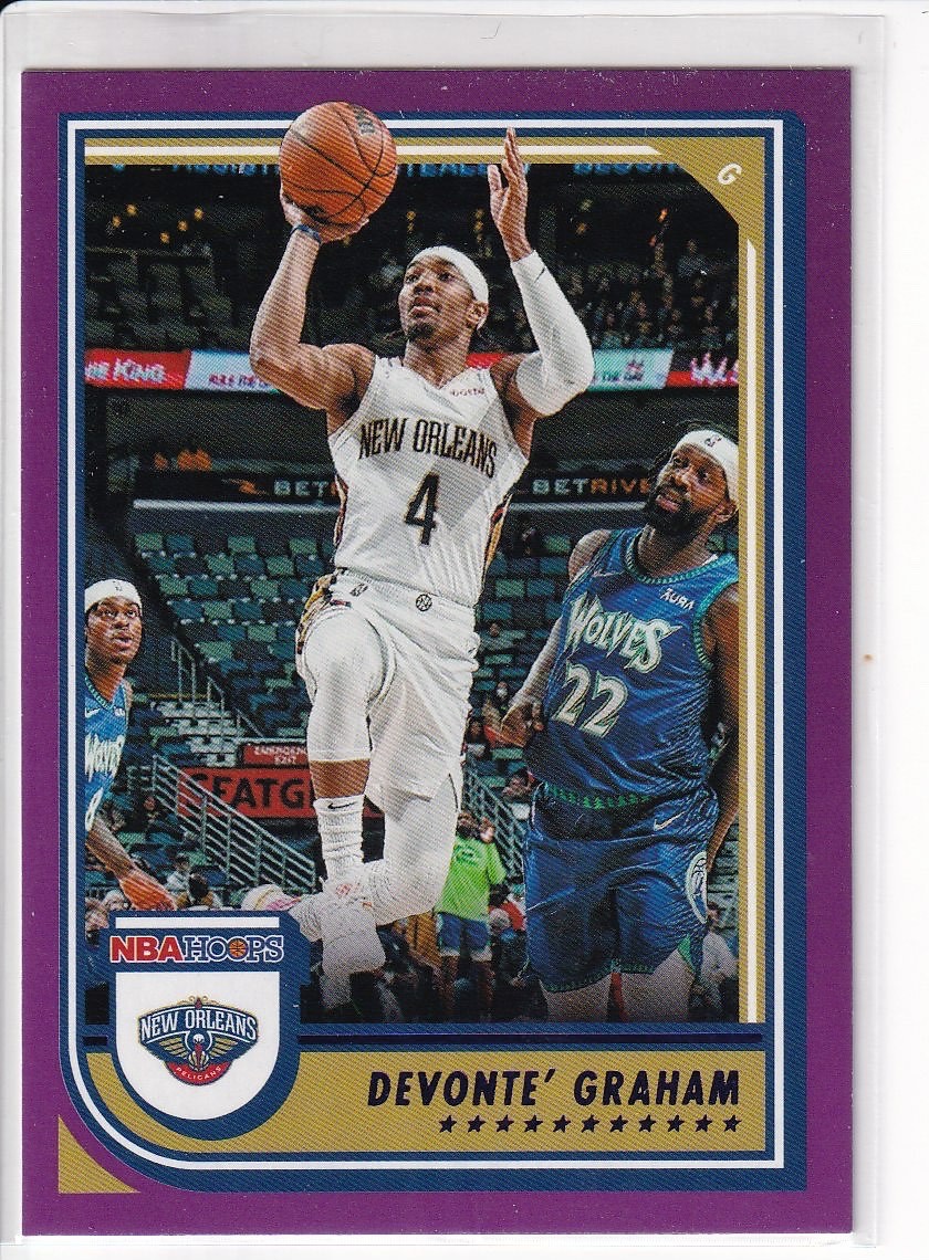 2022-23 NBA Hoops #145 Devonte' Graham PURPLE New Orleans Pelicans