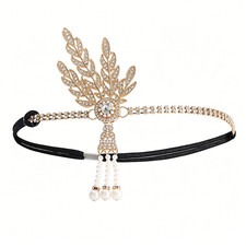 Vintage Headband Girl Party Costume HairAccessories Stone Pearl Bridal Headpiece
