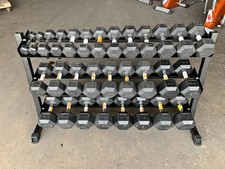 NEW 5  75 lb Dumbbell Set  Rack   Full Commercial Gym Bundle, Home Gym