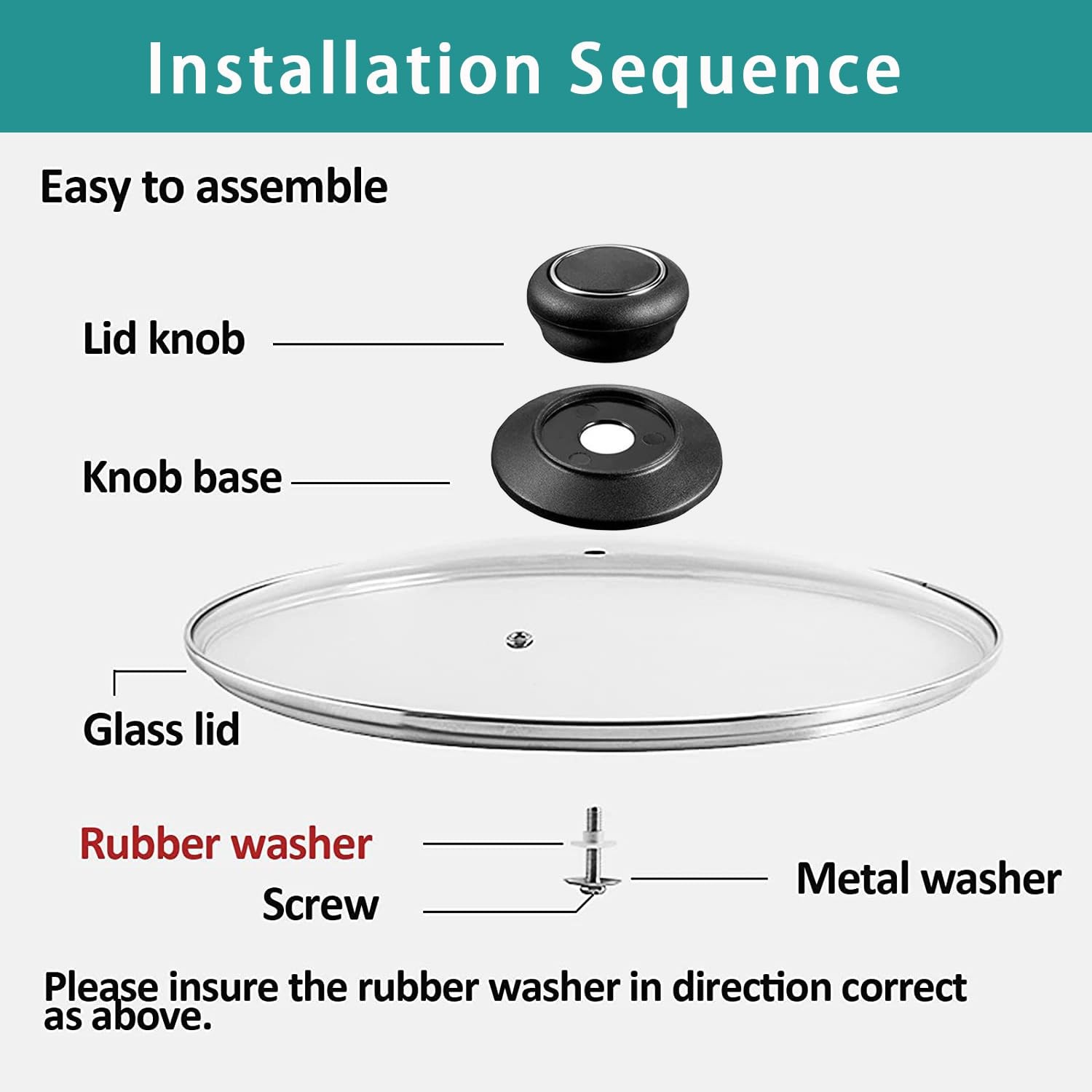 12 Inch Glass Lid for Frying Pan, Fry Pan, Skillet, Pan Lid, Fits Lodge 12 Inch