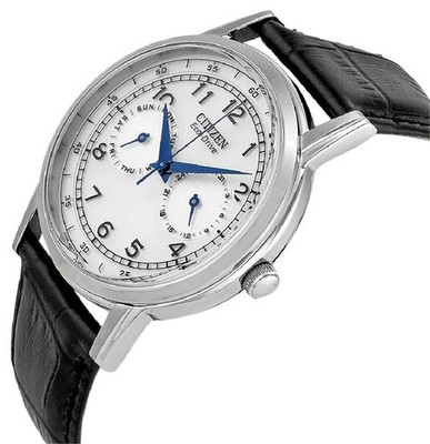 Citizen Men's Classic Day Date Window Black Eco-Drive Watch 42MM