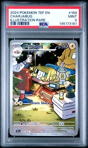 2024 POKEMON TEF EN-TEMPORAL FORCES ILLUSTRATION RARE #169 CHARJABUG PSA 9
