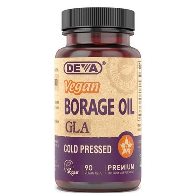 DEVA Borage Oil 1300mg 90 Count Vegan Nutritional Supplement for Omega 6 GLA