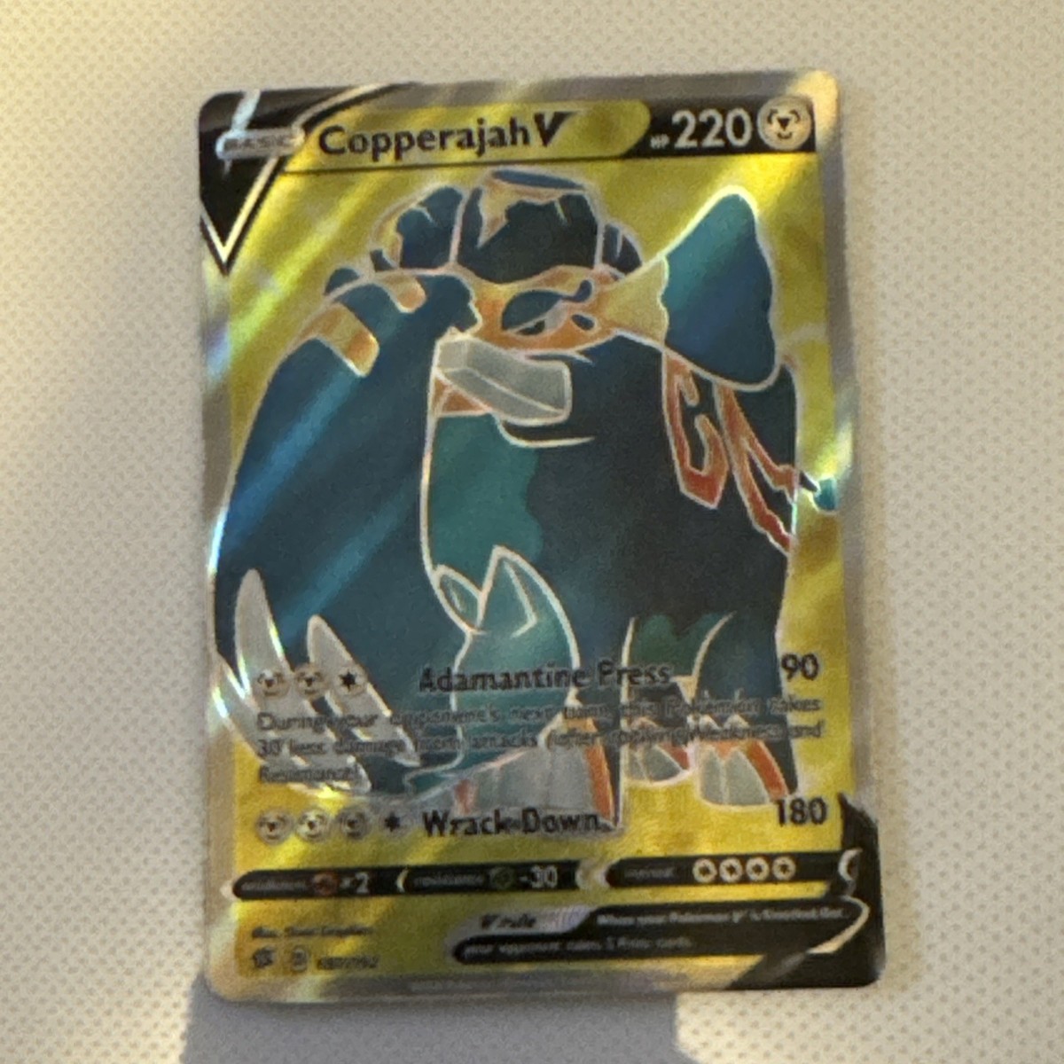 Copperajah V Holo Full Art 187/192 Ultra Rare Rebel Clash Pokemon TCG NM Copperajah V Holo Full Art 187/192 Ultra Rare Rebel Clash Pokemon TCG NM